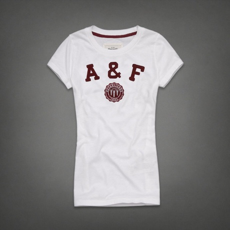 Abercrombie Fitch Mujeres De Cuello Redondo Corto Remera AF8223